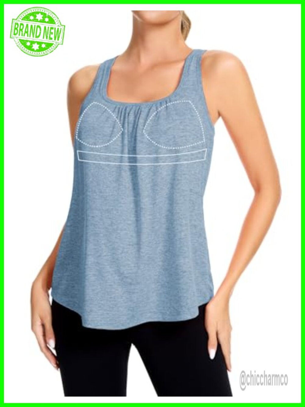 Mesh Racerback Tank Top Built in Bra Women's Gym Yoga Workout Sleeveless Cami